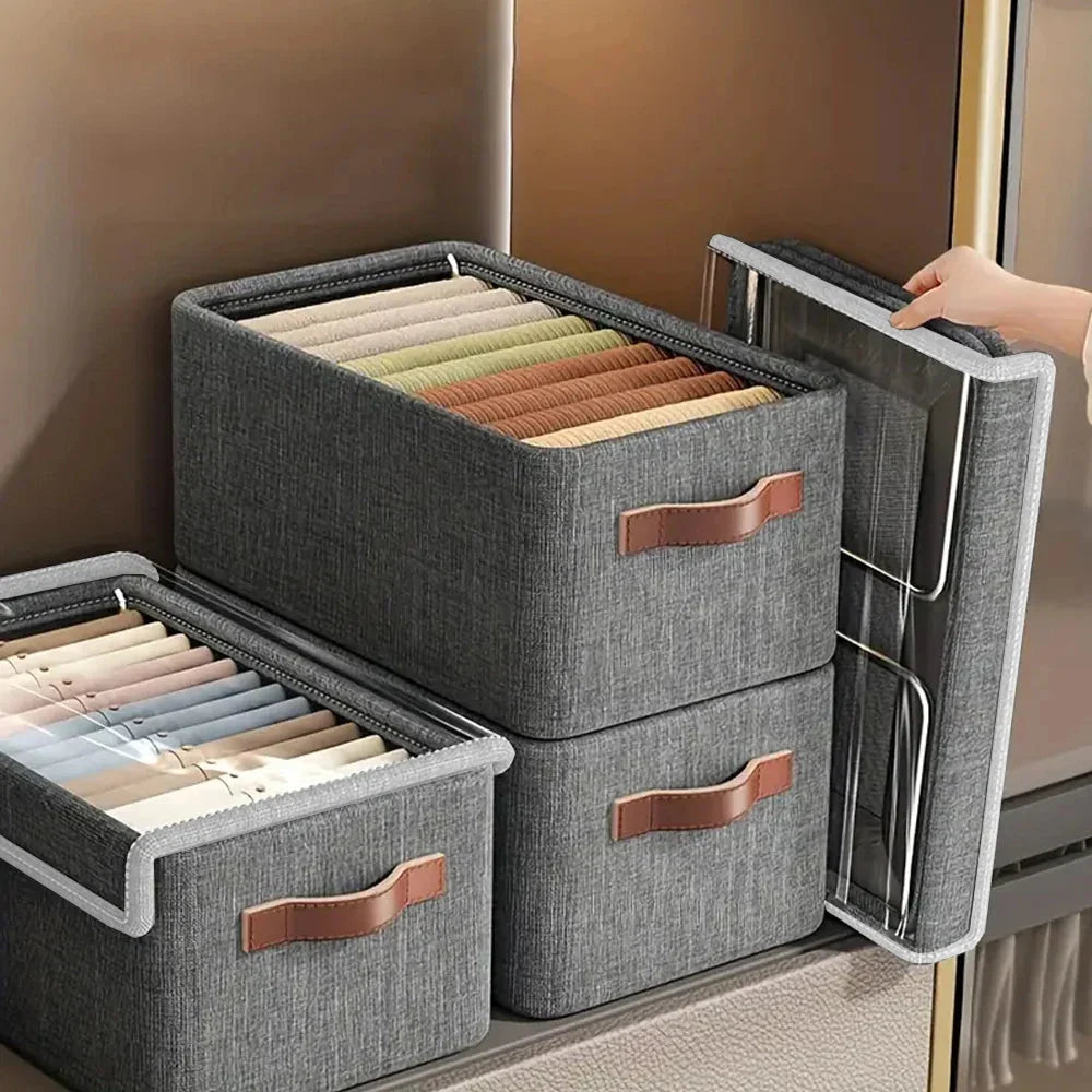 Storage Box Stackable With Lid & Carry Handle