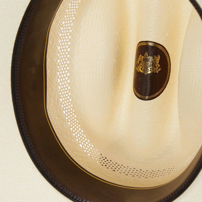 Straw Hat Ventilated Cattleman Crown Adjustable Fit