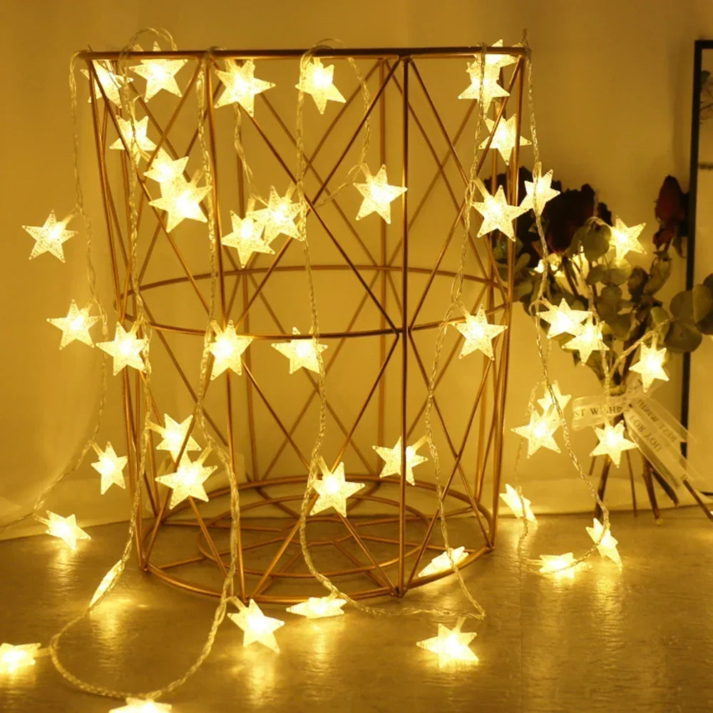 String Lights Star LED Battery & USB Indoor Outdoor