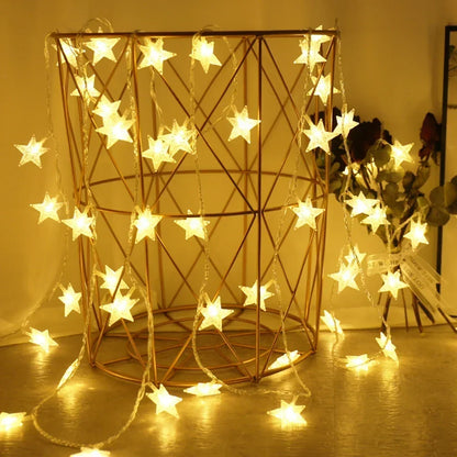 String Lights Star LED Battery & USB Indoor Outdoor