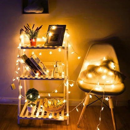 String Lights Star LED Battery & USB Indoor Outdoor