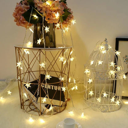 String Lights Star LED Battery & USB Indoor Outdoor