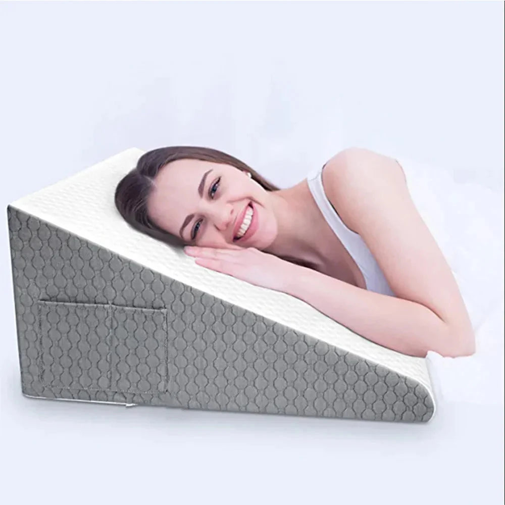 Support Cushion Triangular Memory Foam Removable Washable Cover