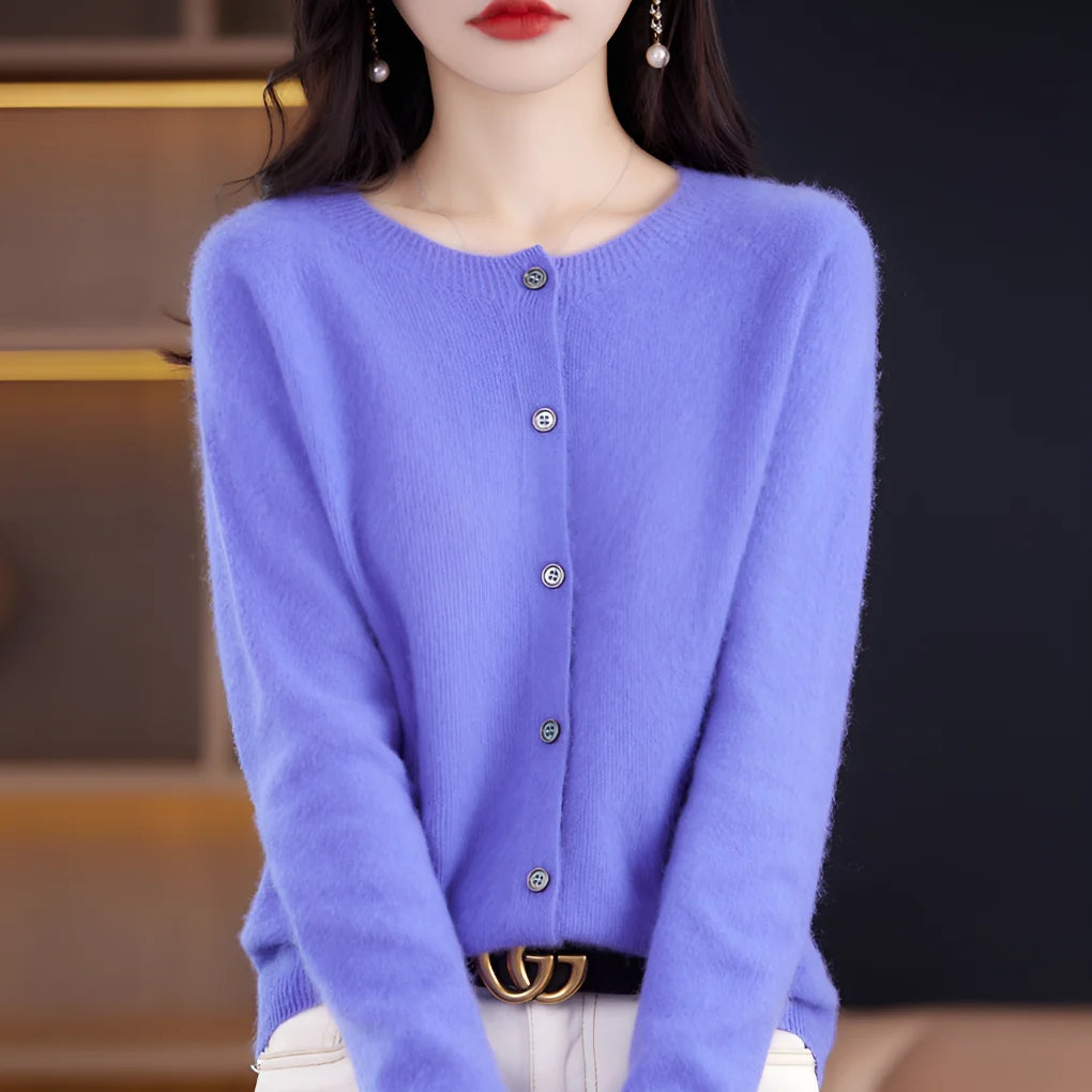 Sweater Merino Wool & Cashmere Button-Front