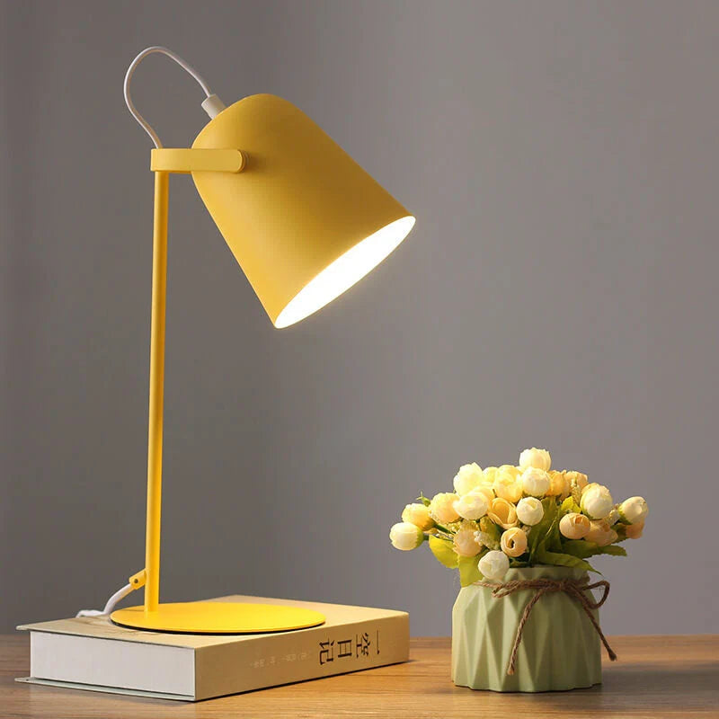 Table Lamp Iron Bucket Design 14 Inch Tall