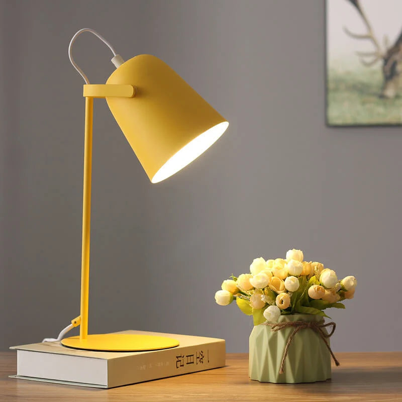 Table Lamp Iron Bucket Design 14 Inch Tall