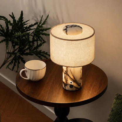 Table Lamp Marble Base Touch Control Rechargeable & Plug-In Options