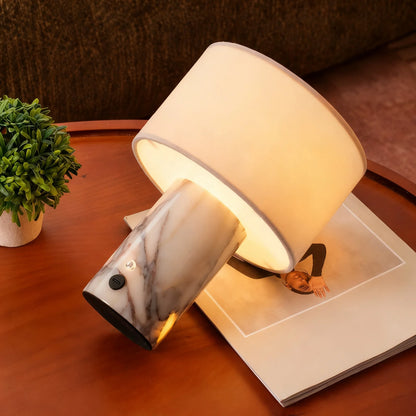 Table Lamp Marble Base Touch Control Rechargeable & Plug-In Options
