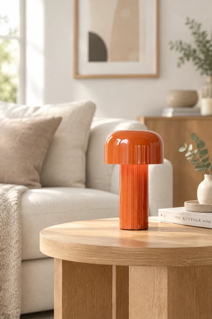 Table Lamp Mushroom Design Rechargeable LED Dimmable