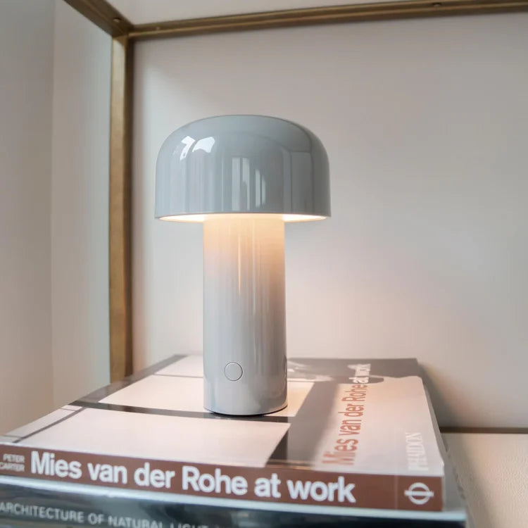 Table Lamp Mushroom Design Rechargeable LED Dimmable