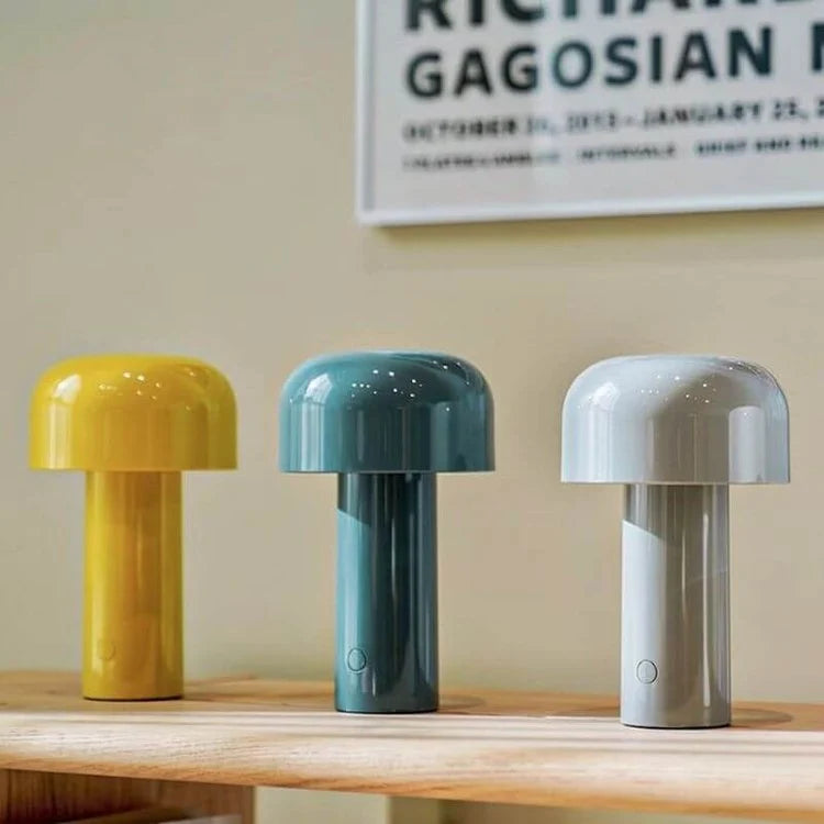 Table Lamp Mushroom Design Rechargeable LED Dimmable