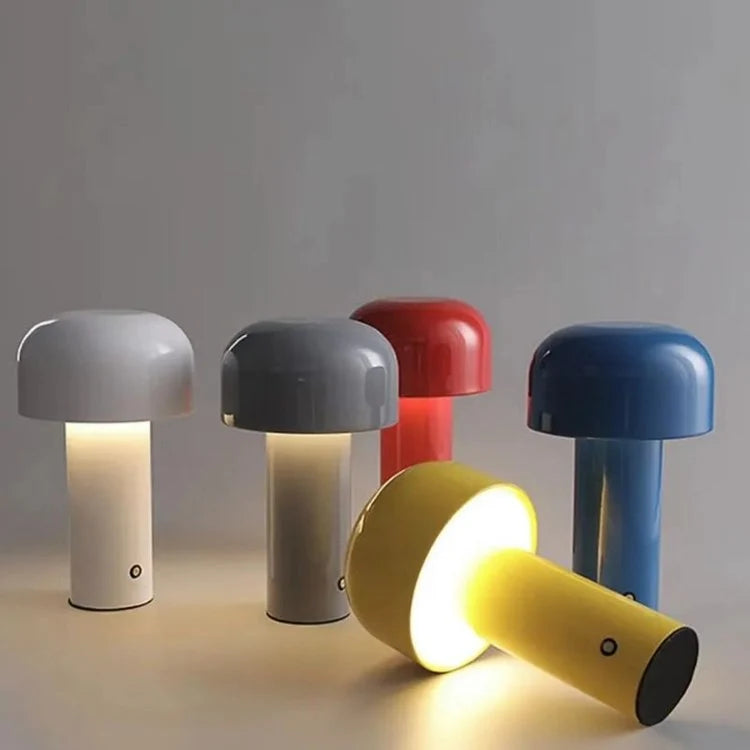 Table Lamp Mushroom Design Rechargeable LED Dimmable