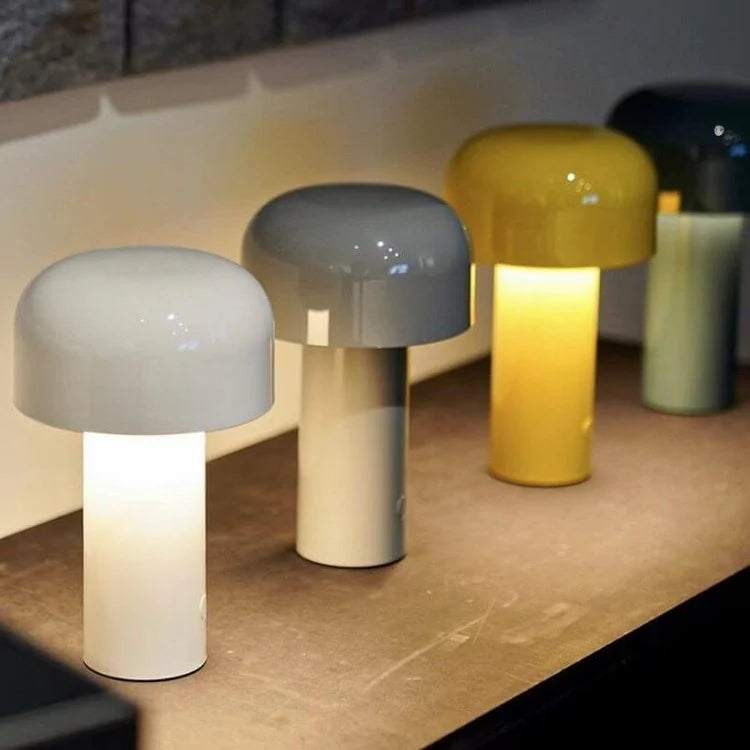 Table Lamp Mushroom Design Rechargeable LED Dimmable
