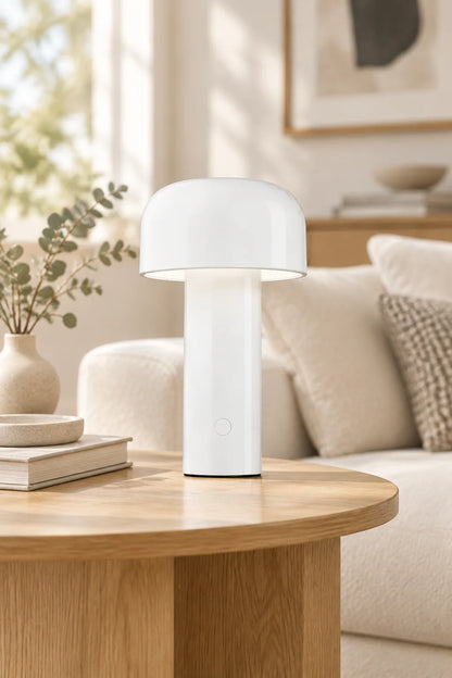 Table Lamp Mushroom Design Rechargeable LED Dimmable