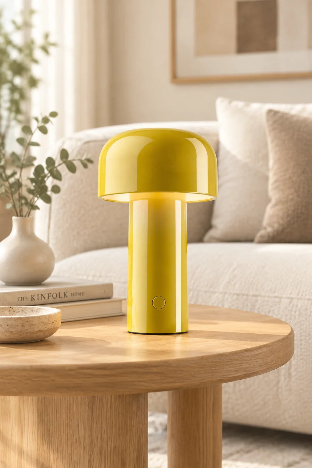 Table Lamp Mushroom Design Rechargeable LED Dimmable