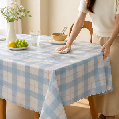 Tablecloth Checkered Water-Repellent & Wipeable