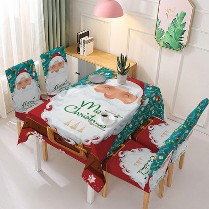 Tablecloth Christmas Print Durable & Easy-Care