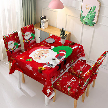 Tablecloth Christmas Print Durable & Easy-Care