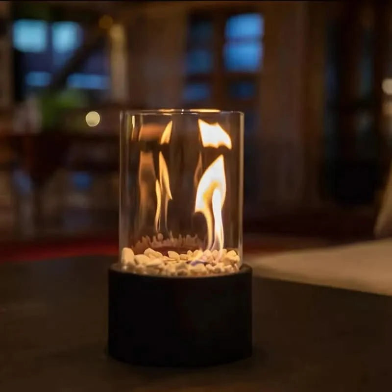 Tabletop Fireplace Bioethanol Smoke-Free Real Flames