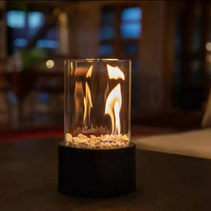 Tabletop Fireplace Bioethanol Smoke-Free Real Flames