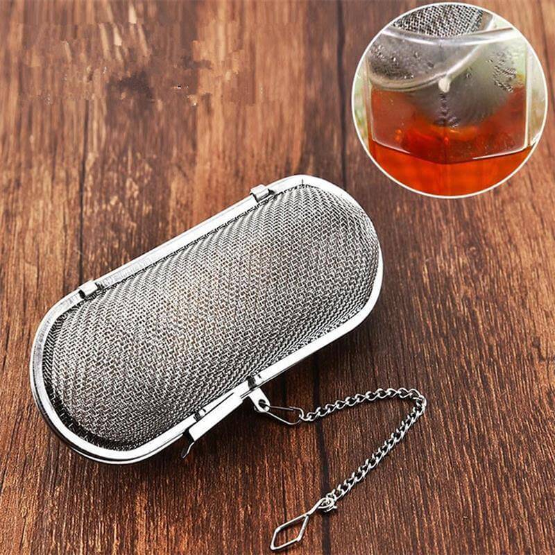Tea Infuser Fine Mesh Stainless Steel Hooked Chain