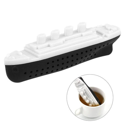 Tea Infuser Food-Grade Silicone Ship-Shaped Easy to Clean
