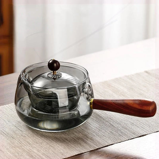 Teapot Heat-Resistant Glass 500ml Rotating Design