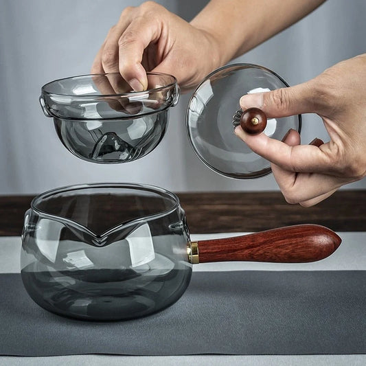 Teapot Heat-Resistant Glass 500ml Rotating Design