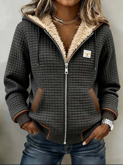 Thermal Fleece Jacket Quilted Padded Windproof