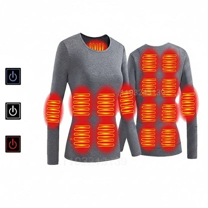 Thermal Underwear Set Heated USB Rechargeable 3 Heat Settings