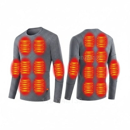 Thermal Underwear Set Heated USB Rechargeable 3 Heat Settings