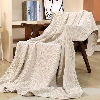 Throw Blanket Muslin Cotton Lightweight & Breathable