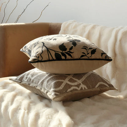 Throw Pillow Faux Fur Striped Soft Touch