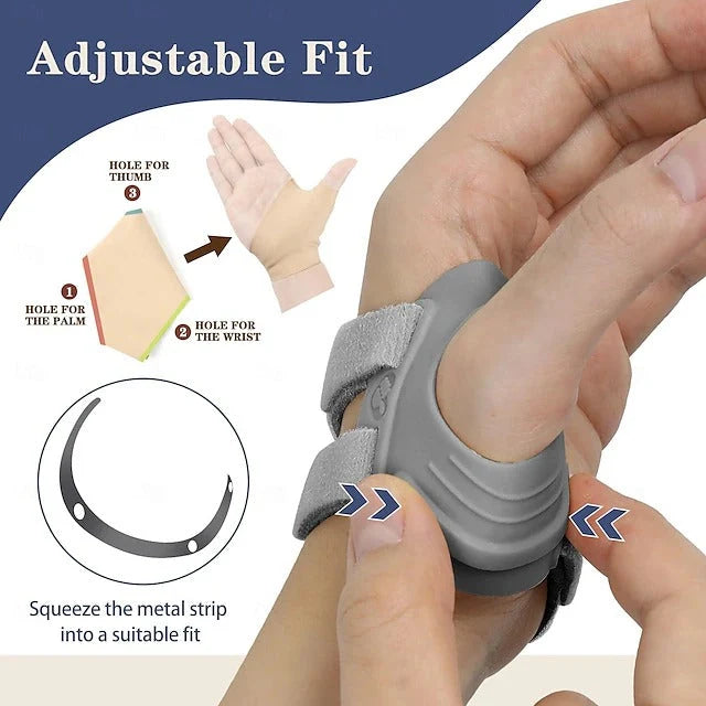 Thumb Brace Low-Profile Adjustable Hook-And-Loop Strap
