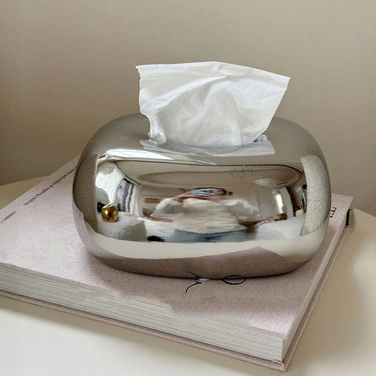 Tissue Box Holder Modern Abstract Design Glossy Finish