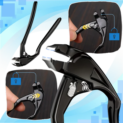 Toenail Clipper Extended Handle Stainless Steel Built-In Catcher & Nail Shaper Included