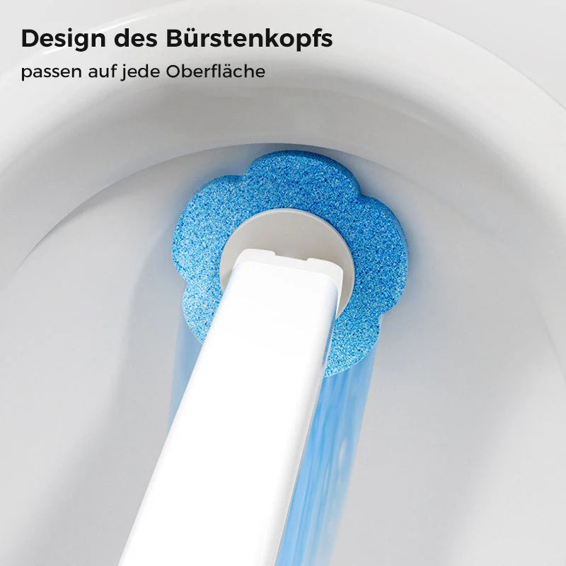 Toilet Brush Set Disposable Heads Push-Button Eighteen Refills