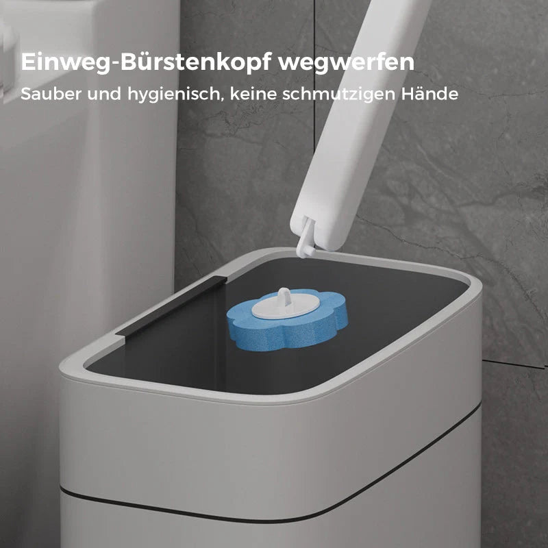 Toilet Brush Set Disposable Heads Push-Button Eighteen Refills