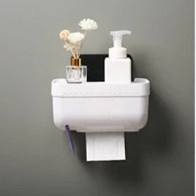 Toilet Paper Holder Waterproof Wall-Mounted Towel Storage