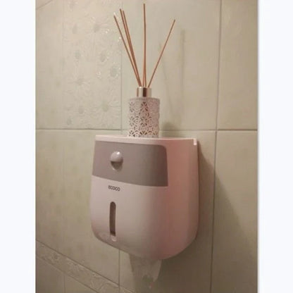 Toilet Paper Holder Waterproof Wall-Mounted Towel Storage