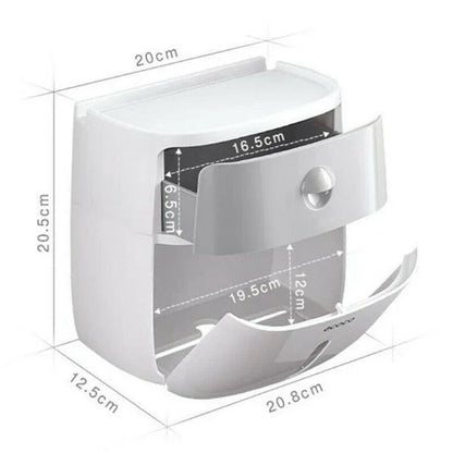 Toilet Paper Holder Waterproof Wall-Mounted Towel Storage