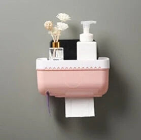 Toilet Paper Holder Waterproof Wall-Mounted Towel Storage