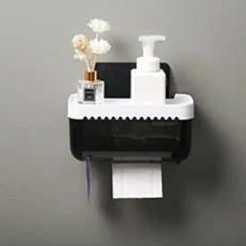 Toilet Paper Holder Waterproof Wall-Mounted Towel Storage