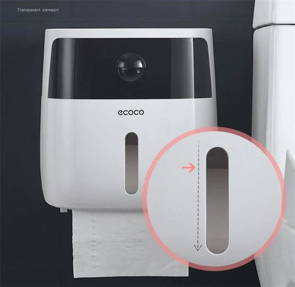 Toilet Paper Holder Waterproof Wall-Mounted Towel Storage