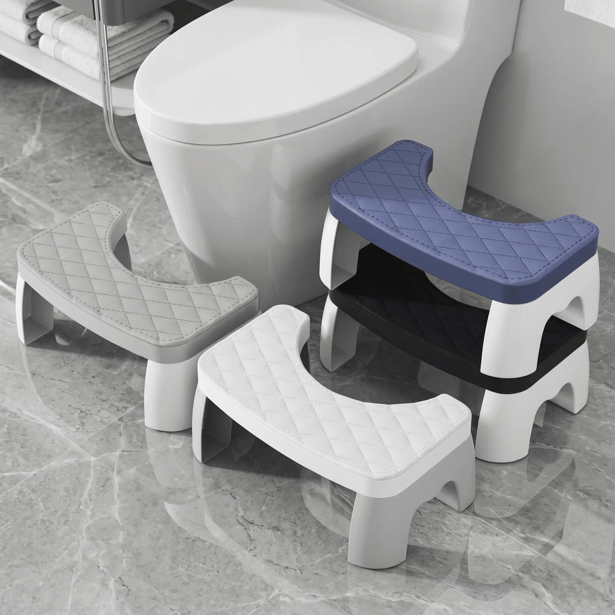 Toilet Squat Stool Ergonomic Textured Non-Slip