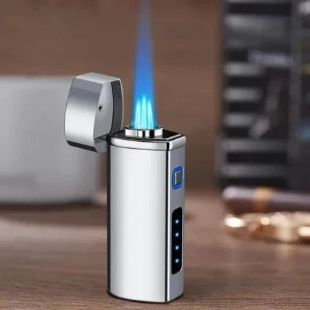 Torch Lighter Windproof Triple-Jet USB Rechargeable Metal Body