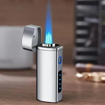 Torch Lighter Windproof Triple-Jet USB Rechargeable Metal Body