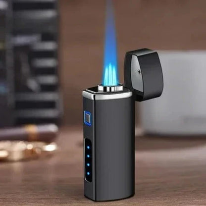 Torch Lighter Windproof Triple-Jet USB Rechargeable Metal Body