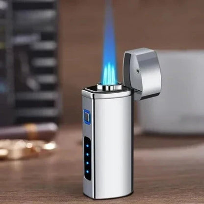 Torch Lighter Windproof Triple-Jet USB Rechargeable Metal Body