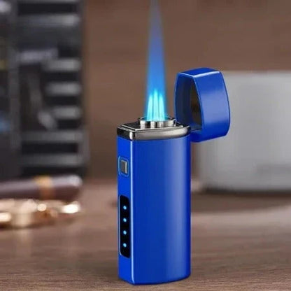 Torch Lighter Windproof Triple-Jet USB Rechargeable Metal Body
